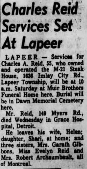 M-21 Steak House (Hitch N Post Bar & Grill) - Aug 22 1969 Former Owner Passes Away